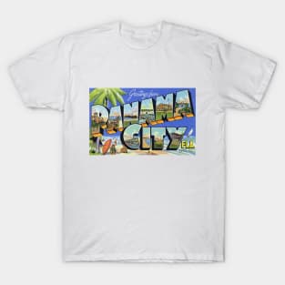 Greetings from Panama City, Florida - Vintage Large Letter Postcard T-Shirt